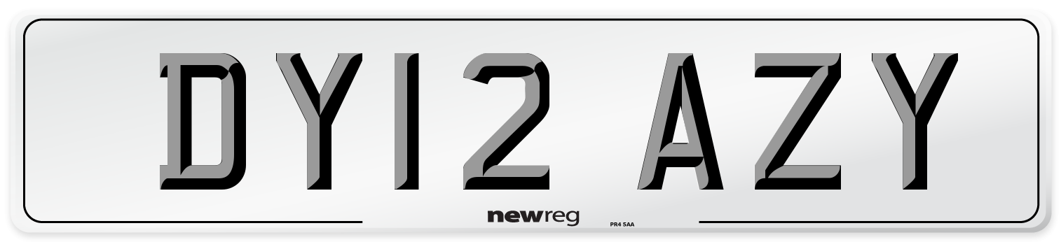 DY12 AZY Number Plate from New Reg